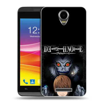 Силиконовый чехол на Micromax Canvas Power с принтом Death note Тетрадь смерти