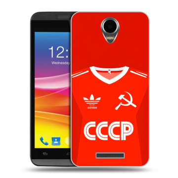 Силиконовый чехол на Micromax Canvas Power с принтом Флаг Герб СССР