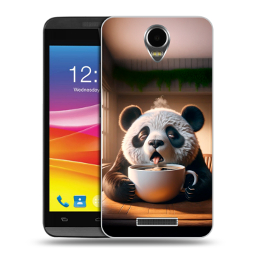 Силиконовый чехол на Micromax Canvas Power с принтом смешная панда Силиконовый чехол на Micromax Canvas Power с принтом смешная панда