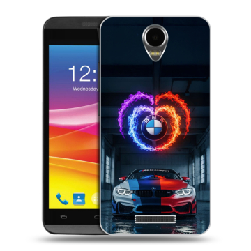 Силиконовый чехол на Micromax Canvas Power с принтом BMW БМВ