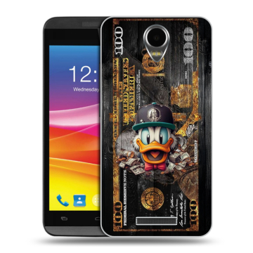 Силиконовый чехол на Micromax Canvas Power с принтом Дональд Дак Доллар