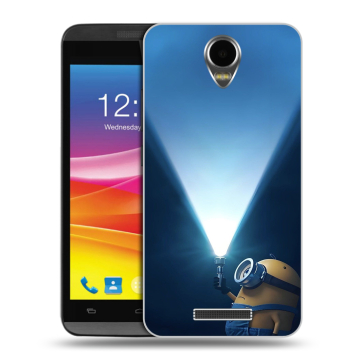 Силиконовый чехол на Micromax Canvas Power с принтом Миньоны