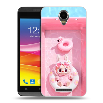 Силиконовый чехол на Micromax Canvas Power с принтом Labubu Лабубу