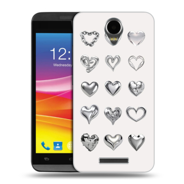 Силиконовый чехол на Micromax Canvas Power с принтом Y2K сердечки Силиконовый чехол на Micromax Canvas Power с принтом Y2K сердечки