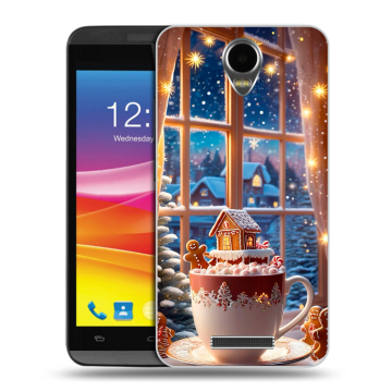 Силиконовый чехол на Micromax Canvas Power с принтом Новый год