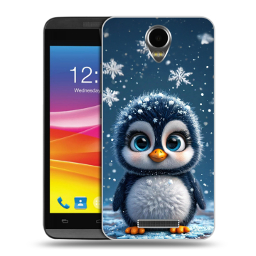 Силиконовый чехол на Micromax Canvas Power с принтом Новый год