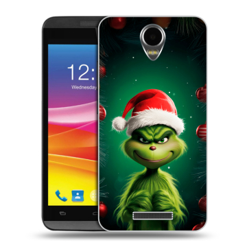 Силиконовый чехол на Micromax Canvas Power с принтом Гринч Новый год Рождество