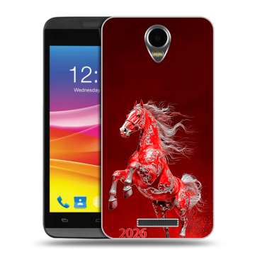 Силиконовый чехол на Micromax Canvas Power с принтом Новый год