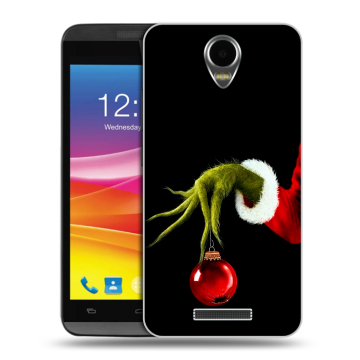 Силиконовый чехол на Micromax Canvas Power с принтом Новый год Гринч