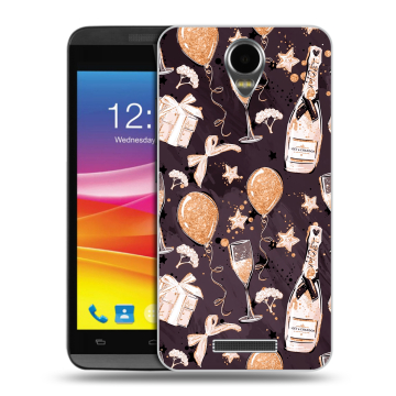 Силиконовый чехол на Micromax Canvas Power с принтом Новый год