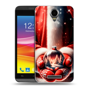 Силиконовый чехол на Micromax Canvas Power с принтом Новый год