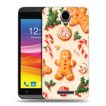 Силиконовый чехол на Micromax Canvas Power с принтом Новый год