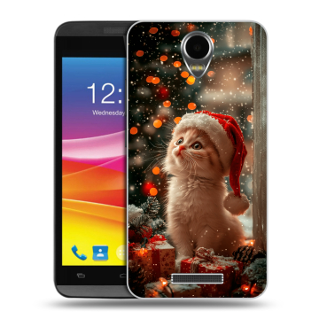Силиконовый чехол на Micromax Canvas Power с принтом Новый год