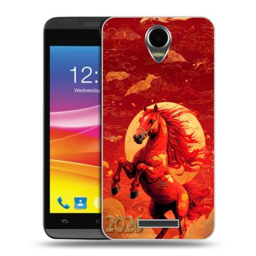 Силиконовый чехол на Micromax Canvas Power с принтом Новый год