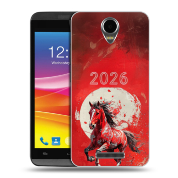 Силиконовый чехол на Micromax Canvas Power с принтом Новый год
