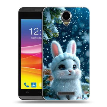 Силиконовый чехол на Micromax Canvas Power с принтом Новый год