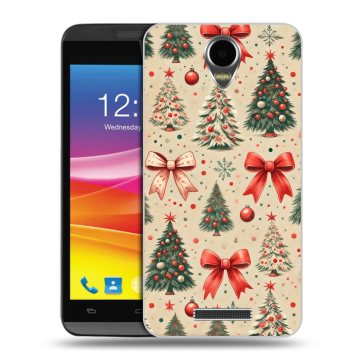Силиконовый чехол на Micromax Canvas Power с принтом Новый год