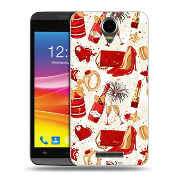 Силиконовый чехол на Micromax Canvas Power с принтом Новый год