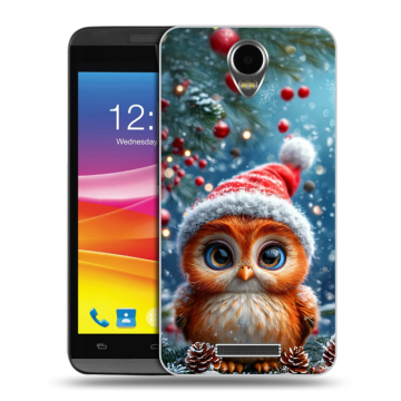 Силиконовый чехол на Micromax Canvas Power с принтом Новый год