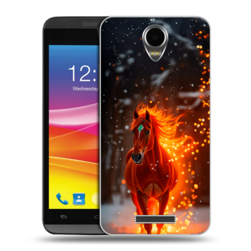Силиконовый чехол на Micromax Canvas Power с принтом Новый год