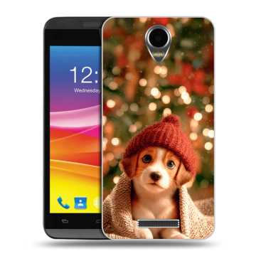 Силиконовый чехол на Micromax Canvas Power с принтом Новый год