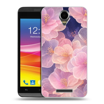 Силиконовый чехол на Micromax Canvas Power с принтом женский