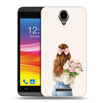 Силиконовый чехол на Micromax Canvas Power с принтом женский Силиконовый чехол на Micromax Canvas Power с принтом женский