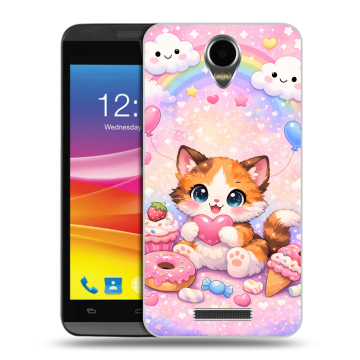 Силиконовый чехол на Micromax Canvas Power с принтом для девочек