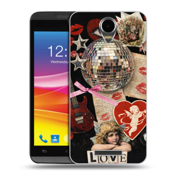 Силиконовый чехол на Micromax Canvas Power с принтом для девочек
