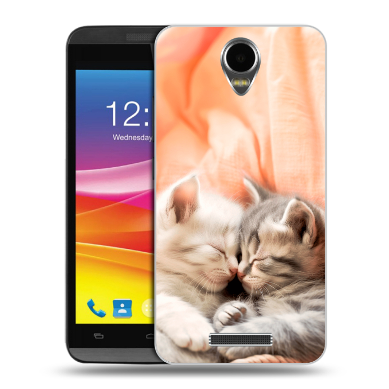 Силиконовый чехол на Micromax Canvas Power с принтом Котята Силиконовый чехол на Micromax Canvas Power с принтом Котята