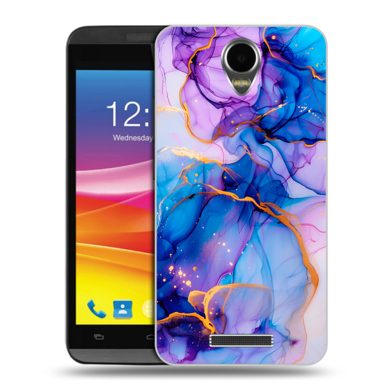 Силиконовый чехол на Micromax Canvas Power с принтом синий мрамор Силиконовый чехол на Micromax Canvas Power с принтом синий мрамор