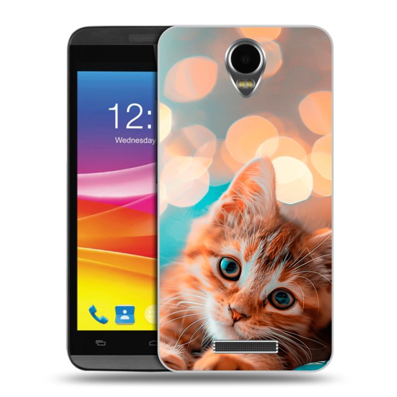 Силиконовый чехол на Micromax Canvas Power с принтом котик Силиконовый чехол на Micromax Canvas Power с принтом котик