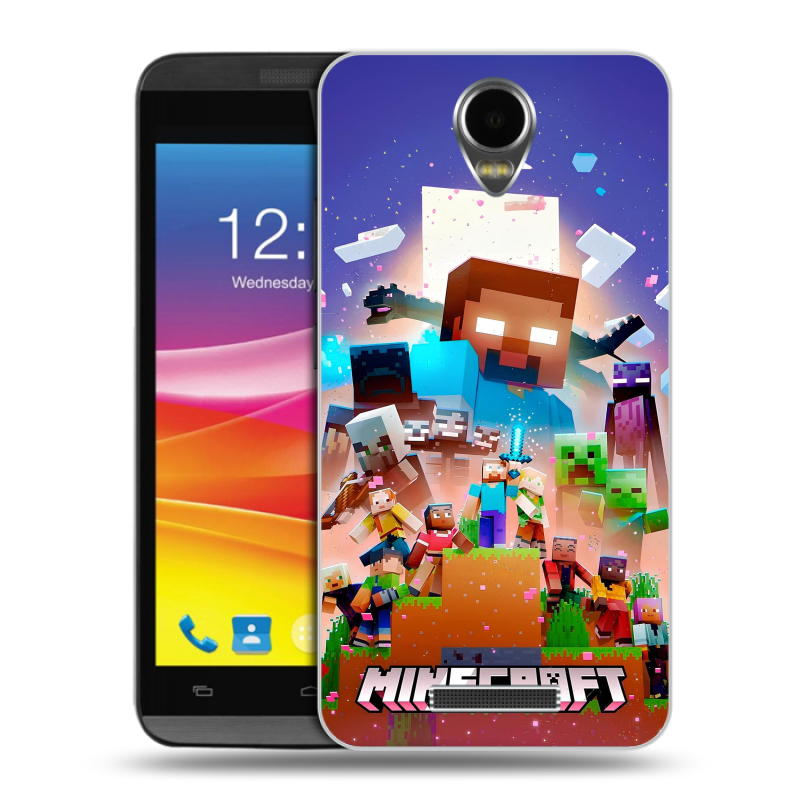 Силиконовый чехол на Micromax Canvas Power с принтом Майнкрафт Minecraft Силиконовый чехол на Micromax Canvas Power с принтом Майнкрафт Minecraft