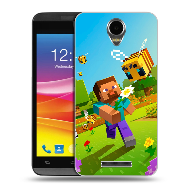 Силиконовый чехол на Micromax Canvas Power с принтом Майнкрафт Minecraft Силиконовый чехол на Micromax Canvas Power с принтом Майнкрафт Minecraft