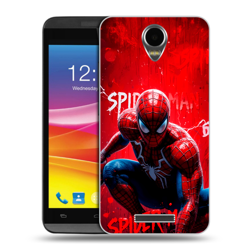 Силиконовый чехол на Micromax Canvas Power с принтом Spiderman Человек паук Силиконовый чехол на Micromax Canvas Power с принтом Spiderman Человек паук