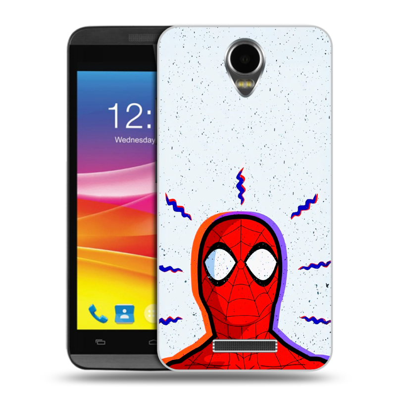 Силиконовый чехол на Micromax Canvas Power с принтом Spiderman Человек паук Силиконовый чехол на Micromax Canvas Power с принтом Spiderman Человек паук