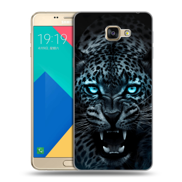 Силиконовый чехол на Samsung Galaxy A9 с принтом Темный леопард Силиконовый чехол на Samsung Galaxy A9 с принтом Темный леопард