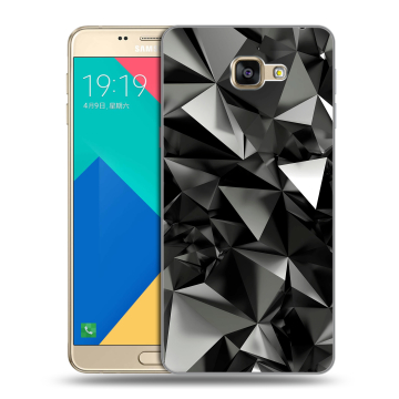 Силиконовый чехол на Samsung Galaxy A9 с принтом Черные кристаллы Силиконовый чехол на Samsung Galaxy A9 с принтом Черные кристаллы