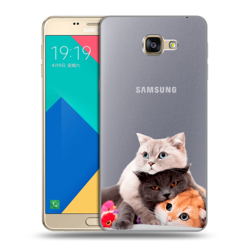 Силиконовый чехол на Samsung Galaxy A9 с принтом Кошки Силиконовый чехол на Samsung Galaxy A9 с принтом Кошки