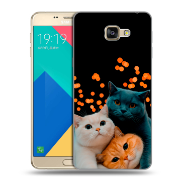 Силиконовый чехол на Samsung Galaxy A9 с принтом Кошки Силиконовый чехол на Samsung Galaxy A9 с принтом Кошки