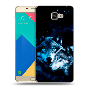 Силиконовый чехол на Samsung Galaxy A9 с принтом Волки Силиконовый чехол на Samsung Galaxy A9 с принтом Волки
