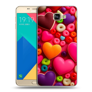Силиконовый чехол на Samsung Galaxy A9 с принтом Сердечки Силиконовый чехол на Samsung Galaxy A9 с принтом Сердечки