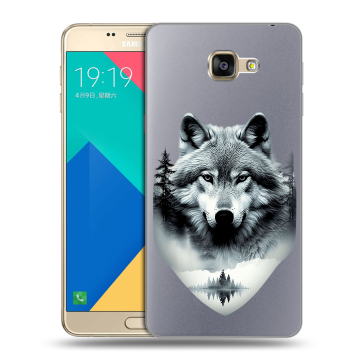 Силиконовый чехол на Samsung Galaxy A9 с принтом Волк в лесу Силиконовый чехол на Samsung Galaxy A9 с принтом Волк в лесу
