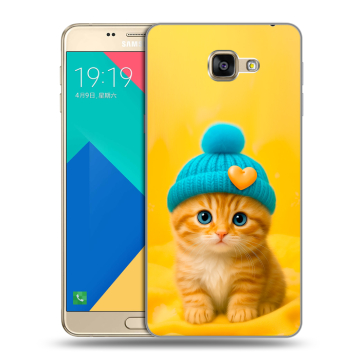 Силиконовый чехол на Samsung Galaxy A9 с принтом Котенок в шапке