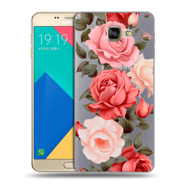Силиконовый чехол на Samsung Galaxy A9 с принтом Розы Силиконовый чехол на Samsung Galaxy A9 с принтом Розы