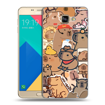 Силиконовый чехол на Samsung Galaxy A9 с принтом капибара