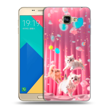 Силиконовый чехол на Samsung Galaxy A9 с принтом милые котики Силиконовый чехол на Samsung Galaxy A9 с принтом милые котики