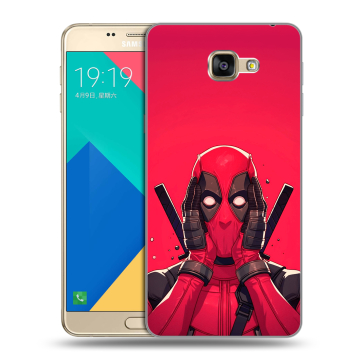Силиконовый чехол на Samsung Galaxy A9 с принтом Дедпул Deadpool