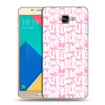 Силиконовый чехол на Samsung Galaxy A9 с принтом Розовые бантики