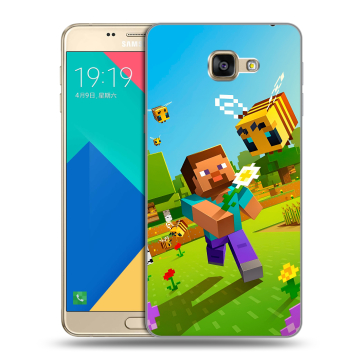 Силиконовый чехол на Samsung Galaxy A9 с принтом Майнкрафт Minecraft Силиконовый чехол на Samsung Galaxy A9 с принтом Майнкрафт Minecraft